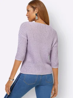 Pullover| 3/4 Arm-Pullover flieder