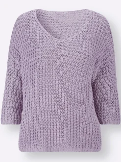 Pullover| 3/4 Arm-Pullover flieder