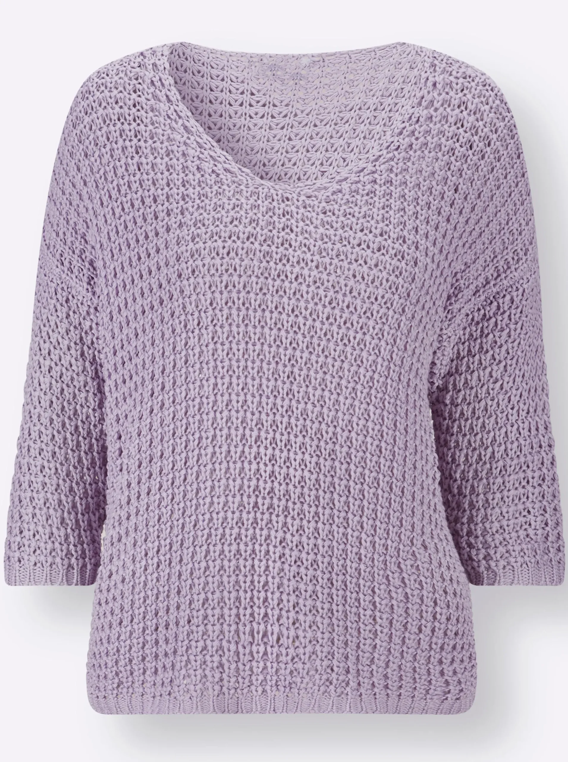 Pullover| 3/4 Arm-Pullover flieder