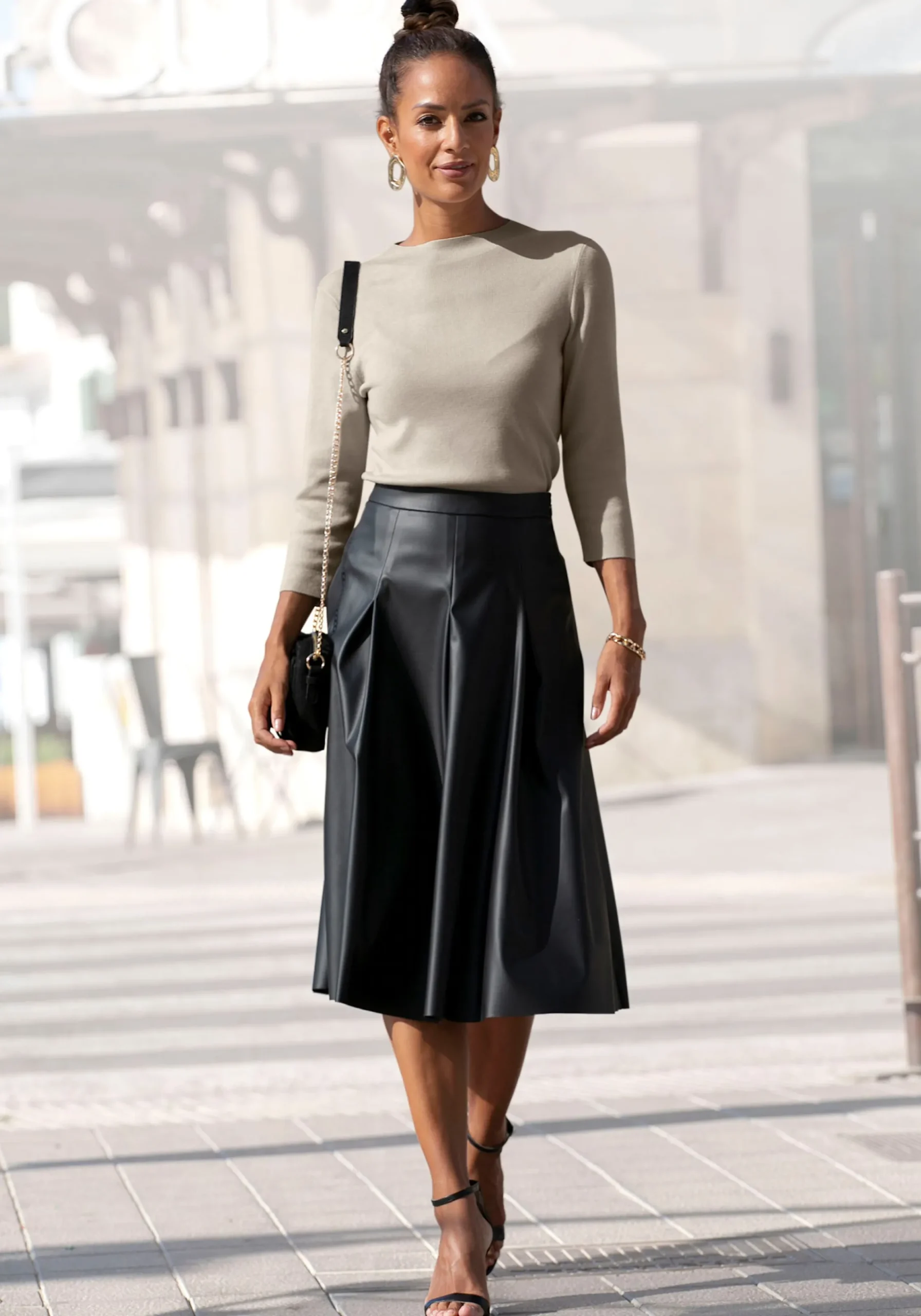 Strandmode|Pullover|LASCANA 3/4 Arm-Pullover beige-meliert