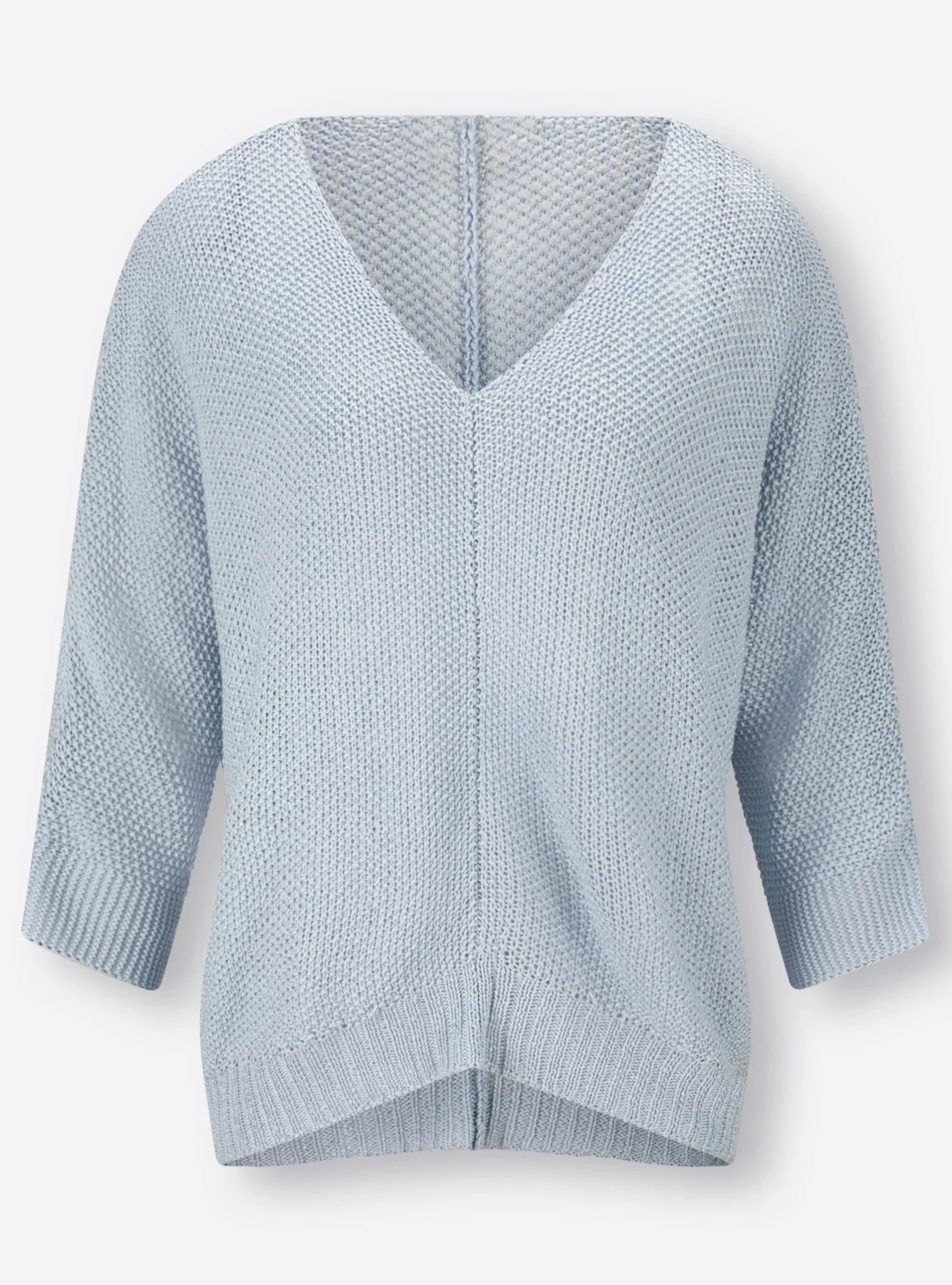 Pullover|heine 3/4 Arm-Pullover aus Bändchengarn hellblau