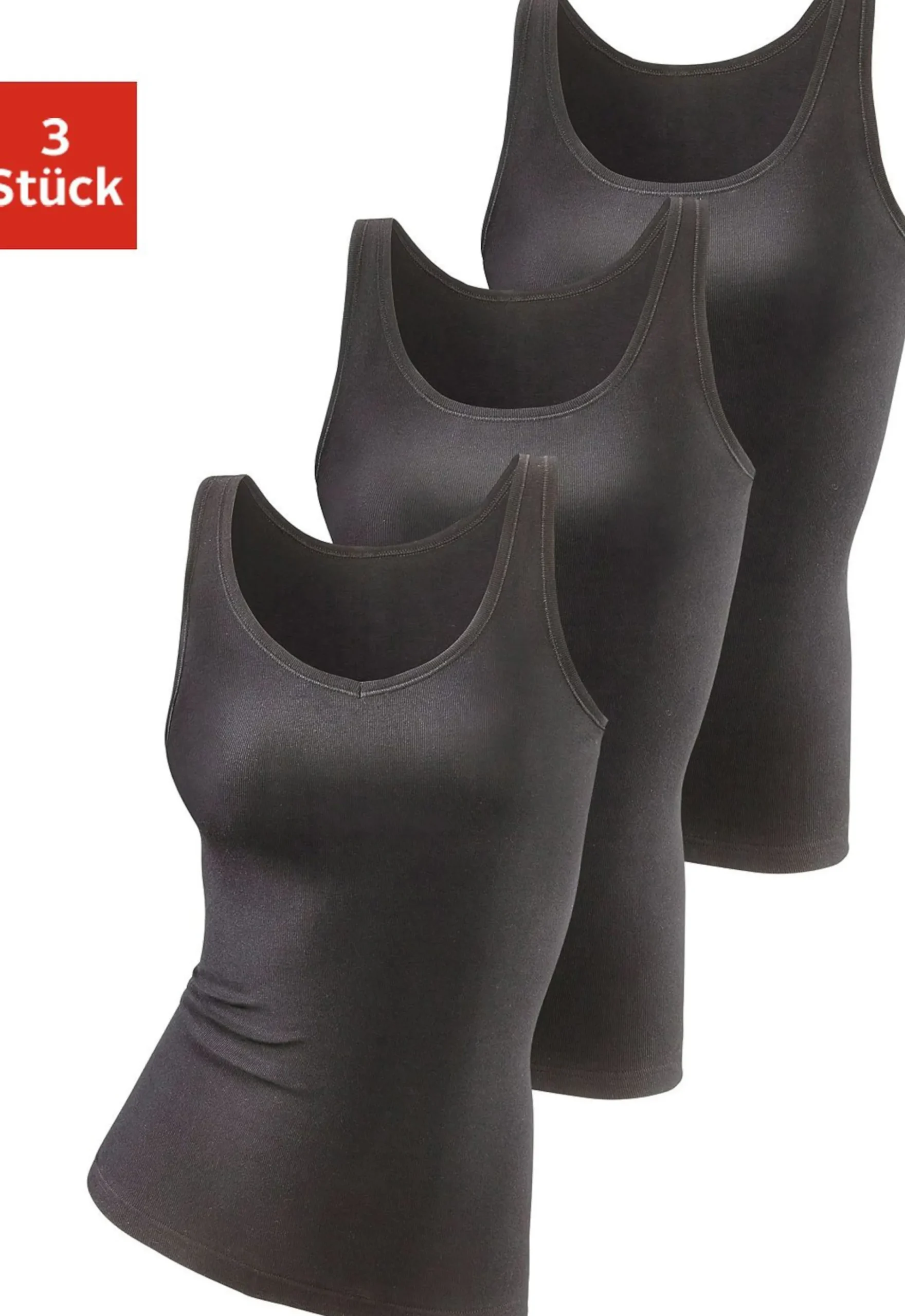 Bodies & Unterhemden|petite fleur Achselhemd schwarz