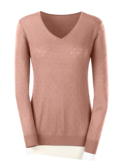 Pullover| Ajourpullover rosé