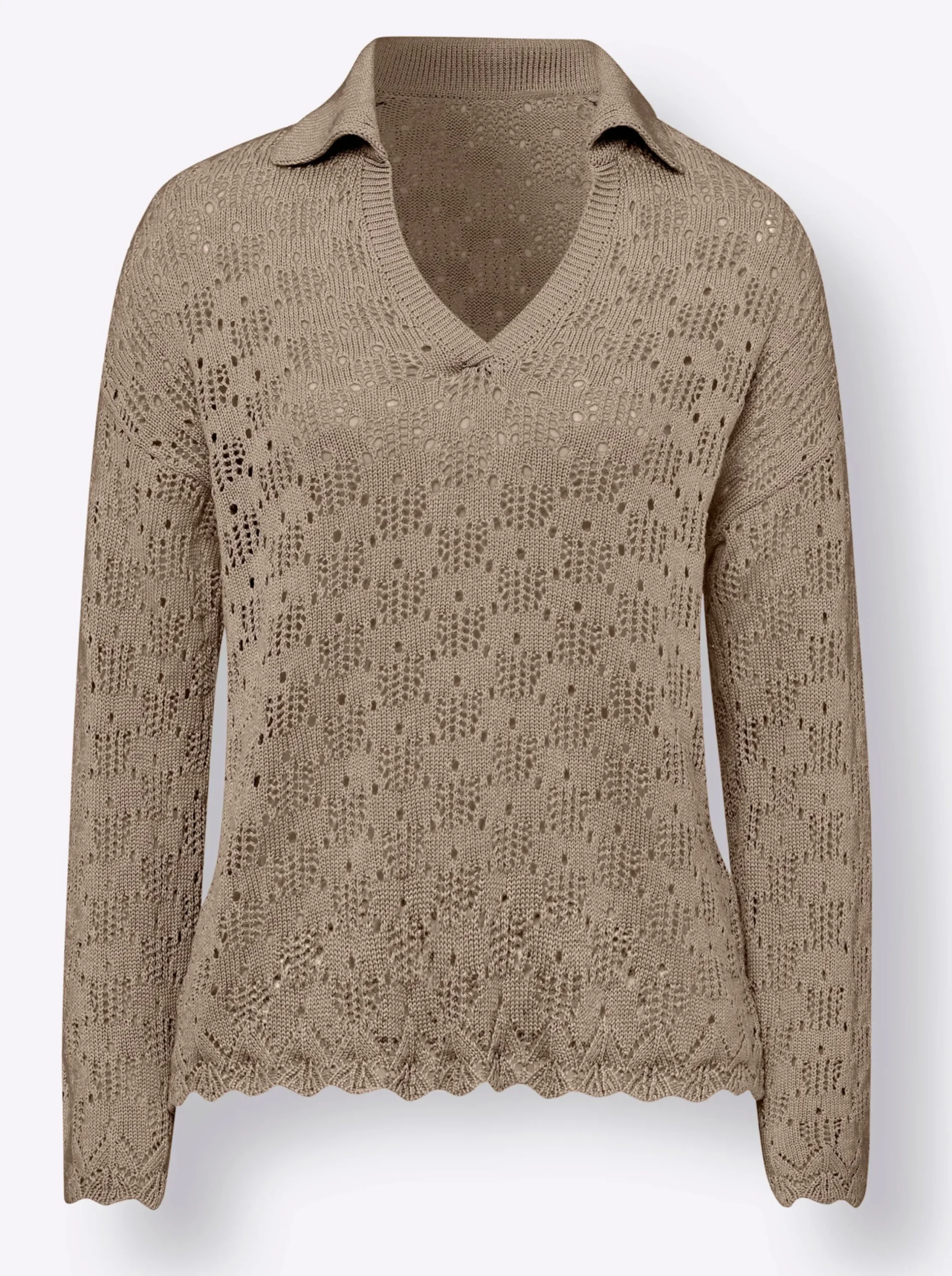 Pullover|heine Ajourpullover sesam