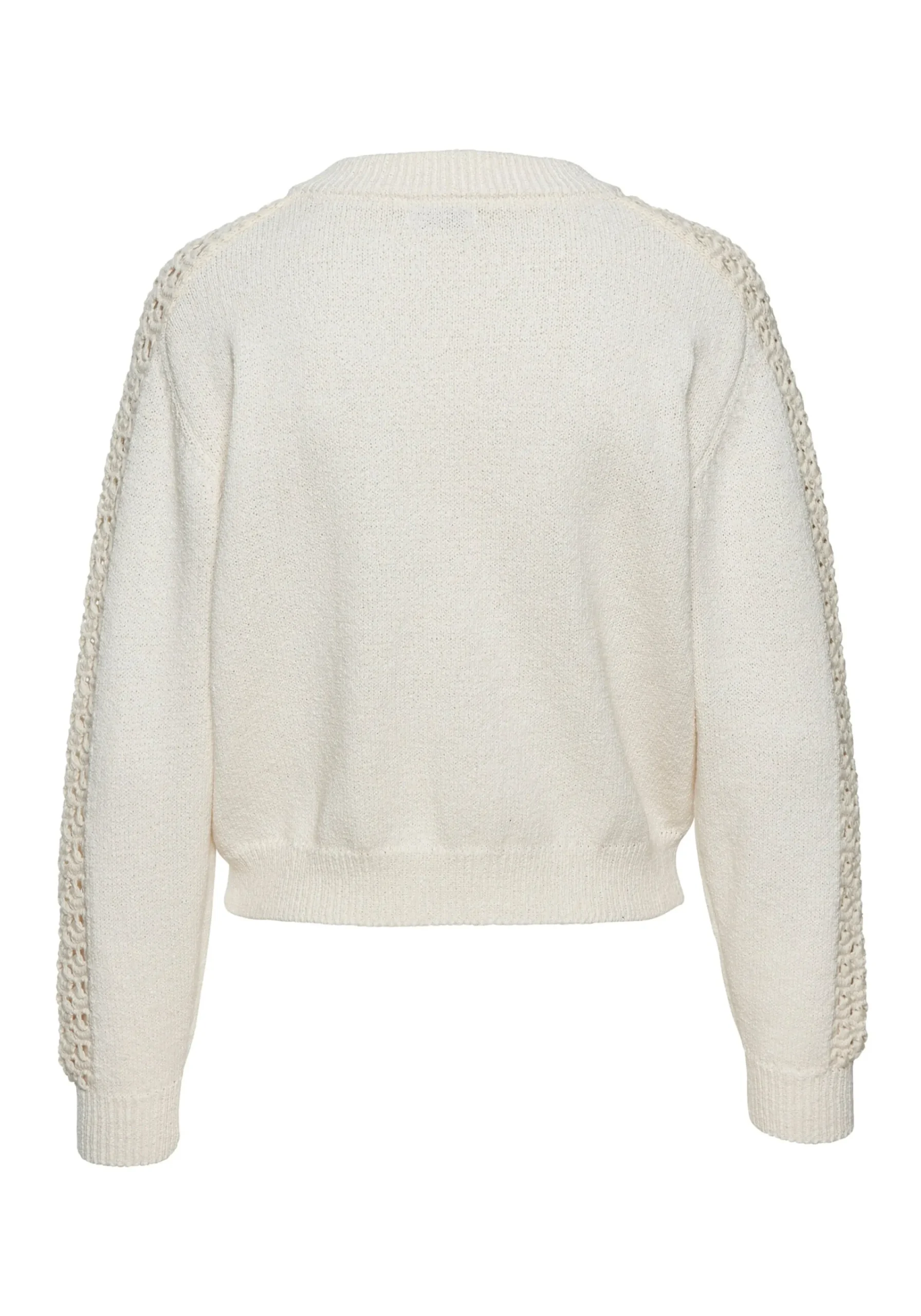 Strickjacken|Vivance Ajourstrickjacke creme