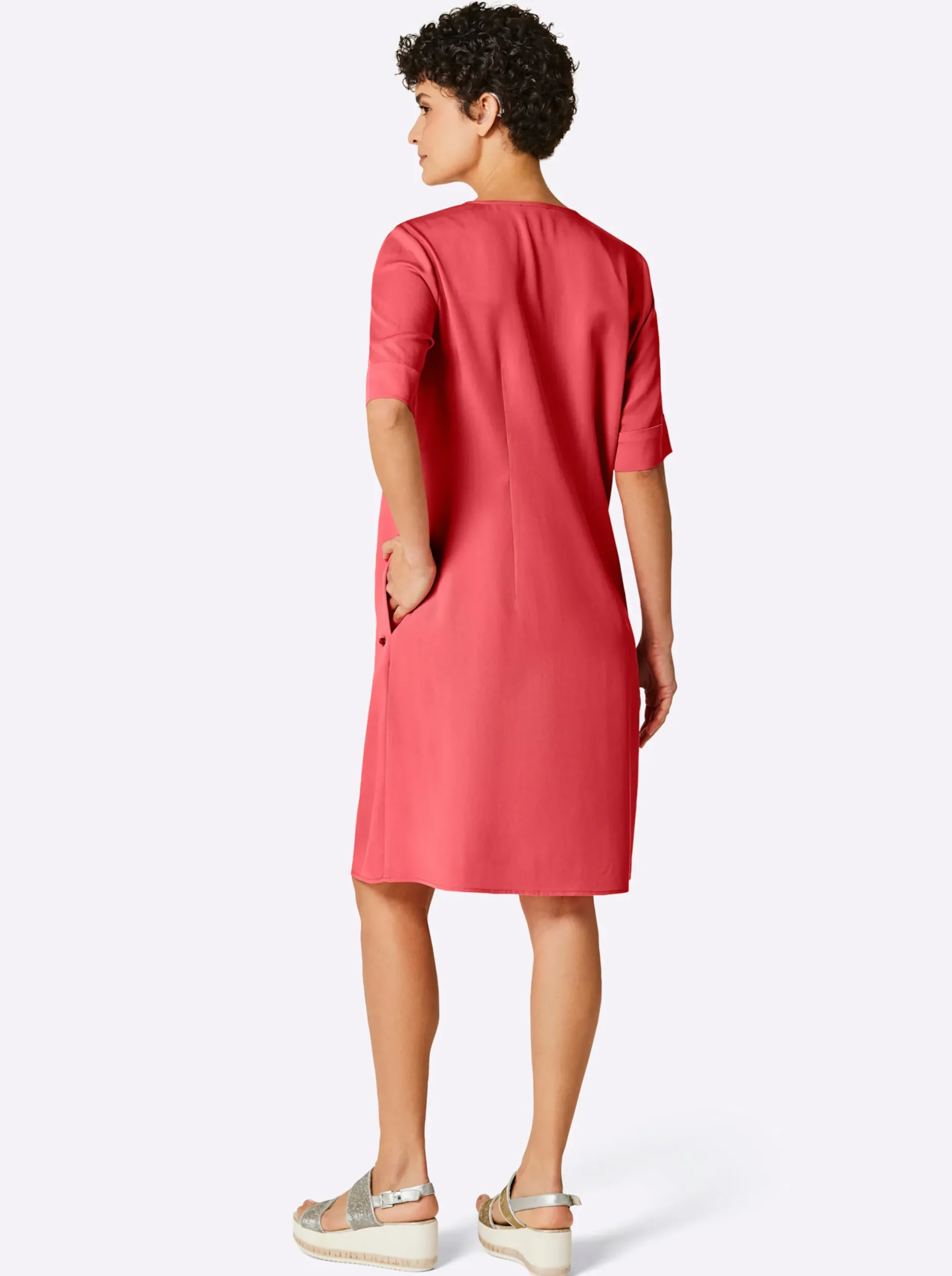 Kleider|CREATION L PREMIUM A-Linien-Kleid aus reinem Lyocell grapefruit