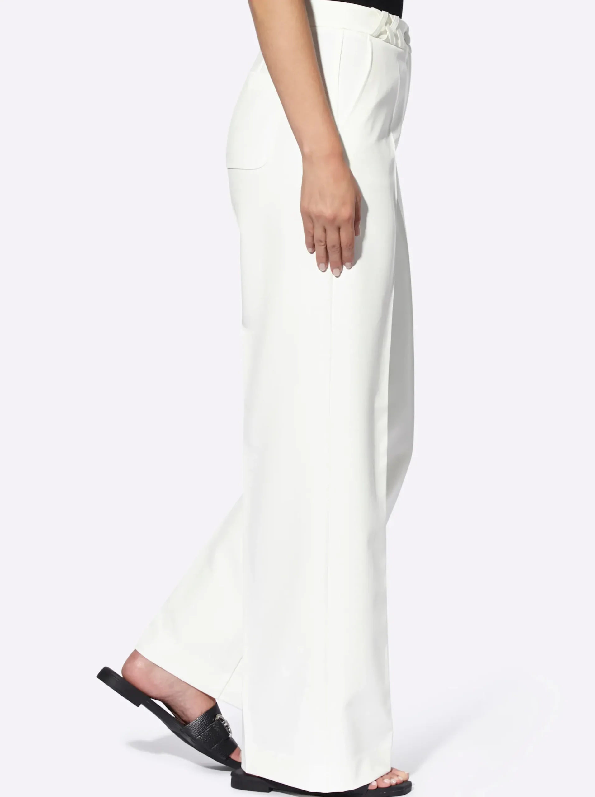 Hosen|heine Anzughose mit geradem Bein ecru