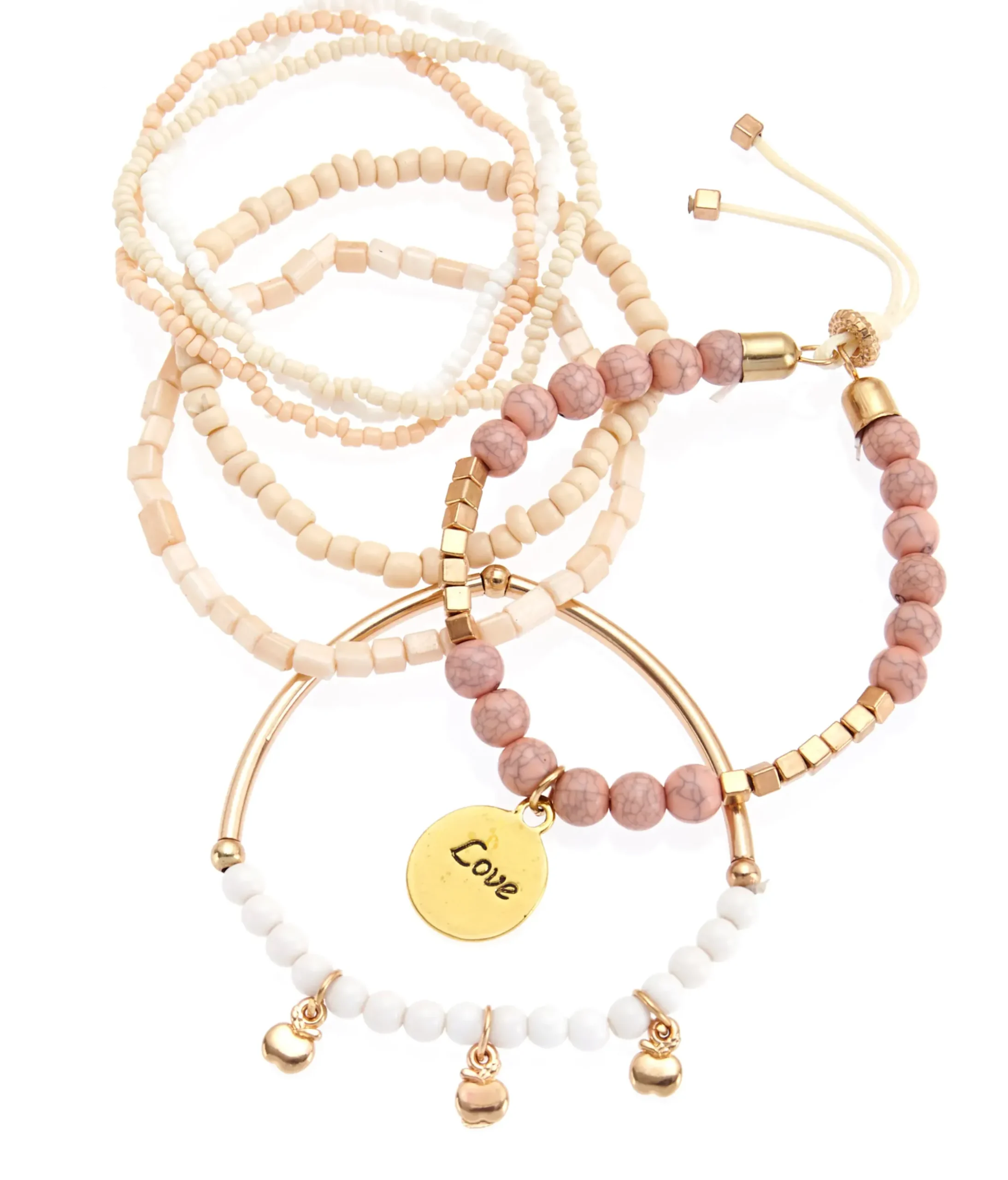 Schmuck|LASCANA Armketten Set rosa