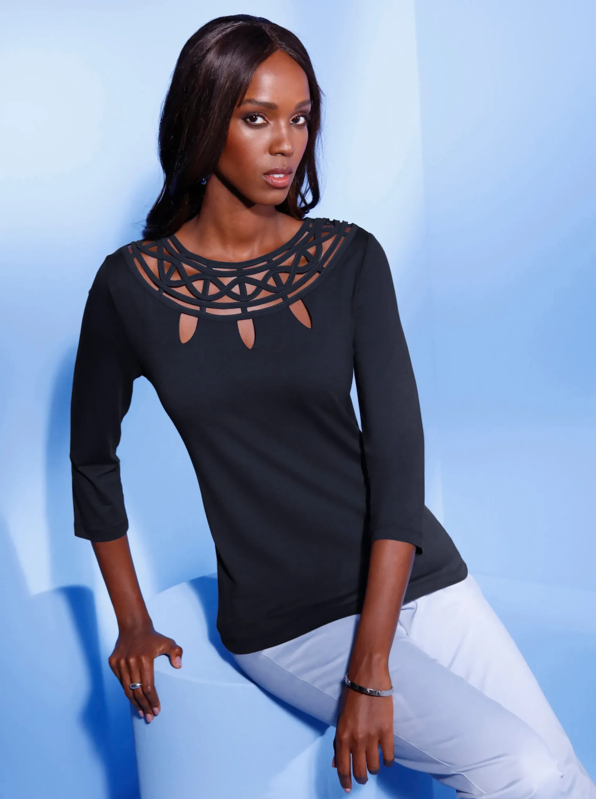 Shirts| 3/4-Arm-Shirt marine