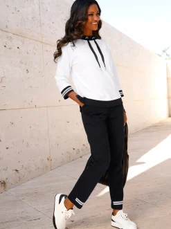 Shirts| 3/4-Arm-Shirt ecru-schwarz