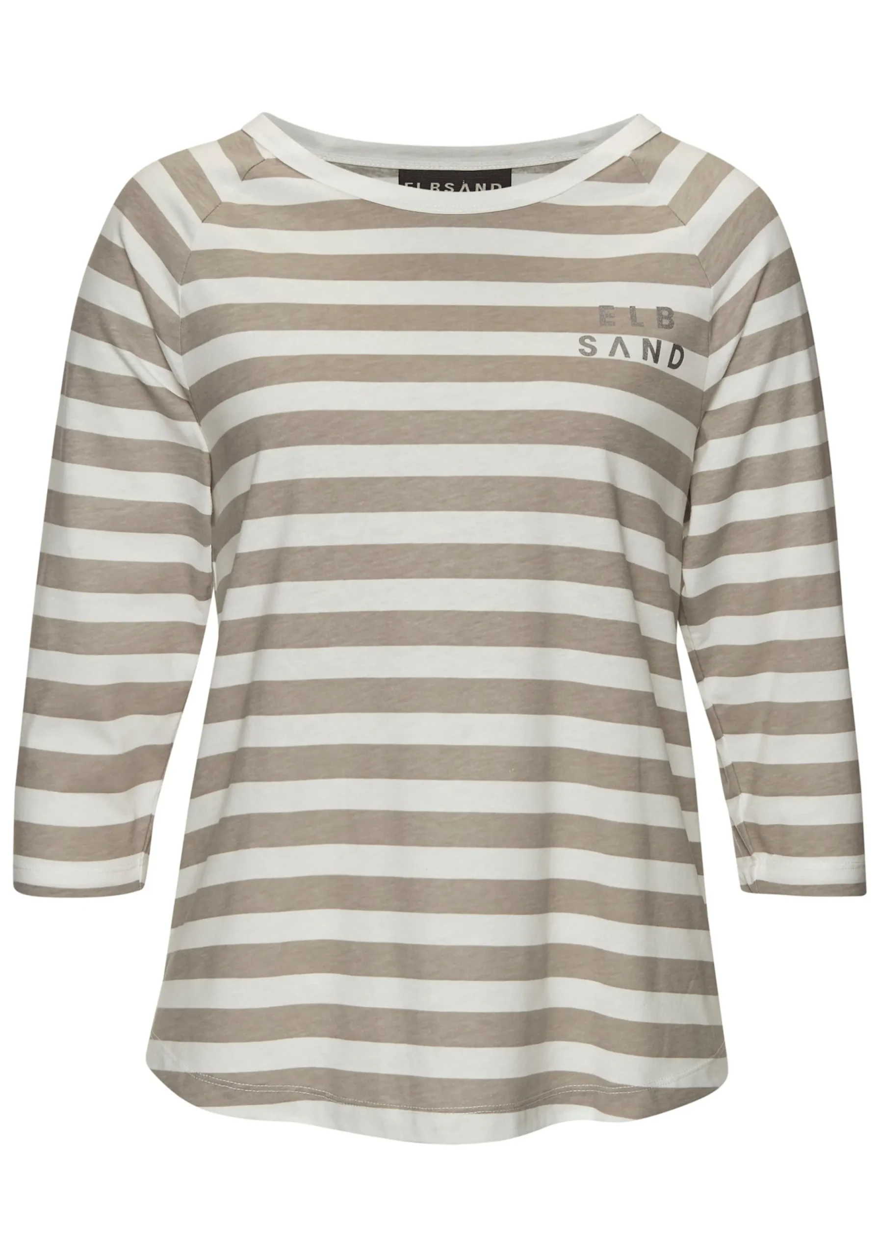 Shirts|Elbsand 3/4-Arm-Shirt creme-taupegestreift