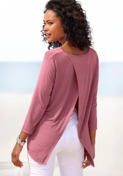 Strandmode|LASCANA 3/4-Arm-Shirt beere