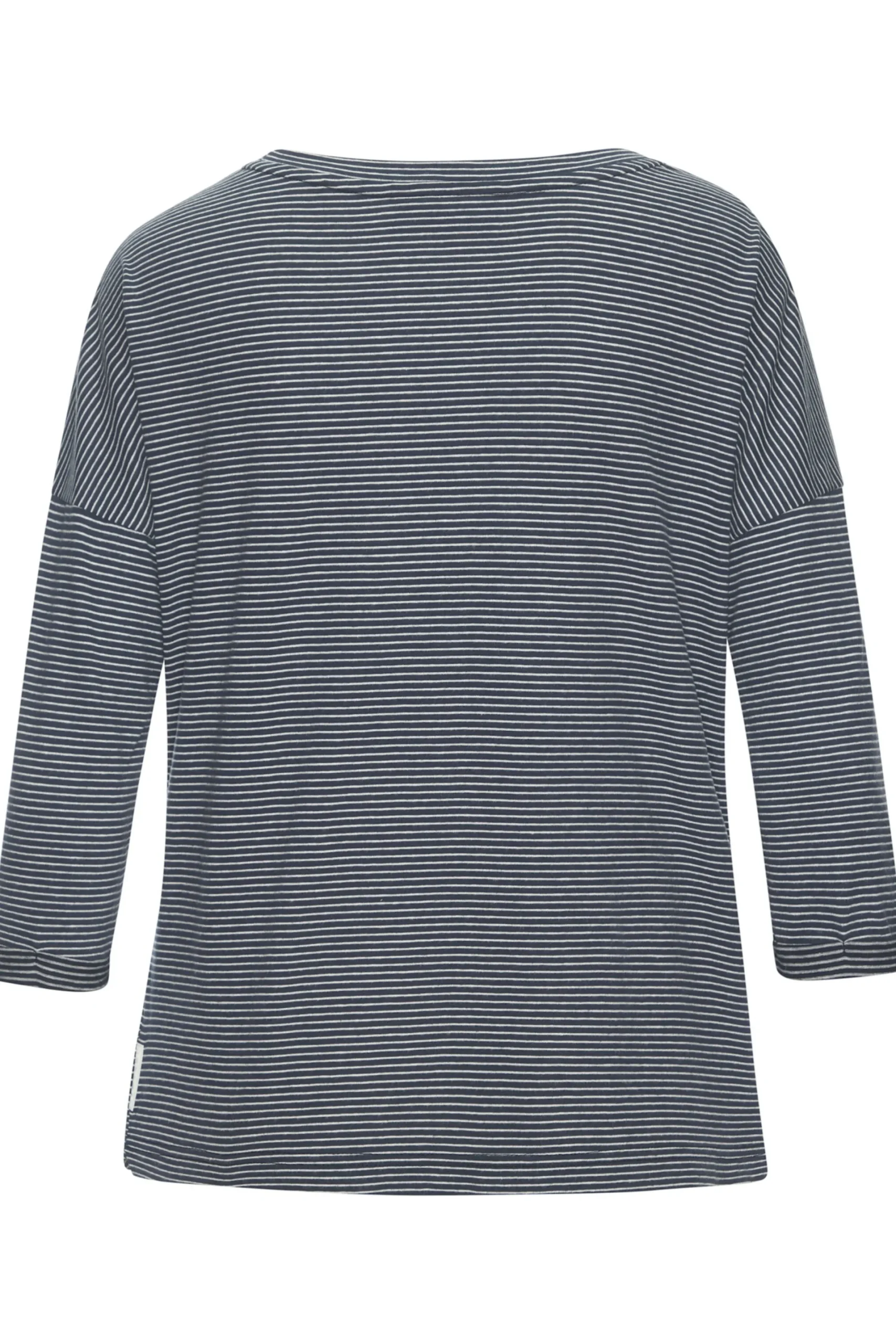 Strandmode|Shirts|Elbsand 3/4-Arm-Shirt marine-weiß