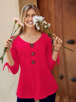 Shirts| 3/4-Arm-Shirt erdbeere