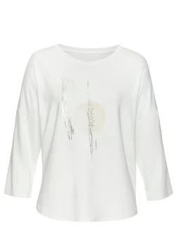 Shirts|LASCANA 3/4-Arm-Shirt weiß,beige,silber
