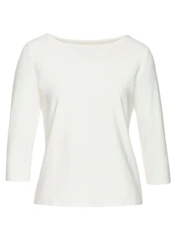 Strandmode|LASCANA 3/4-Arm-Shirt hellblau,creme