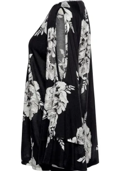 Strandmode|Shirts|LASCANA 3/4-Arm-Shirt schwarz-weiß-bedruckt
