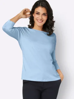Shirts| 3/4-Arm-Shirt hellblau