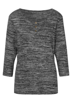 Strandmode|Shirts|LASCANA 3/4-Arm-Shirt anthrazit-meliert