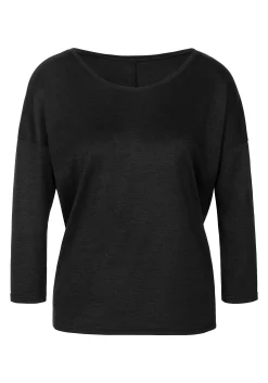 Strandmode|LASCANA 3/4-Arm-Shirt creme,schwarz