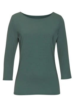 Strandmode|LASCANA 3/4-Arm-Shirt eukalyptus,schwarz