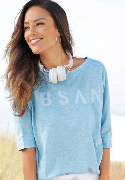 Strandmode|Elbsand 3/4-Arm-Shirt hellblau
