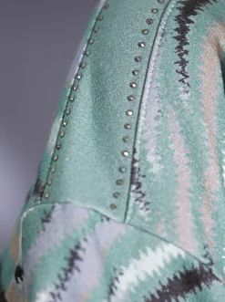 Pullover|Shirts| 3/4-Arm-Shirt jade-graphit-bedruckt