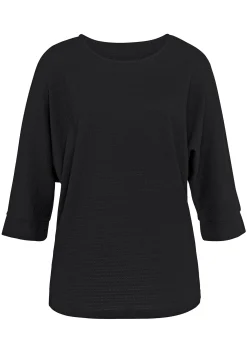 Strandmode|Vivance 3/4-Arm-Shirt schwarz