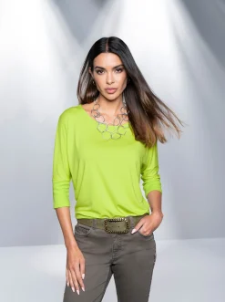Shirts|heine 3/4-Arm-Shirt mit Fledermaus-Ärmeln limone