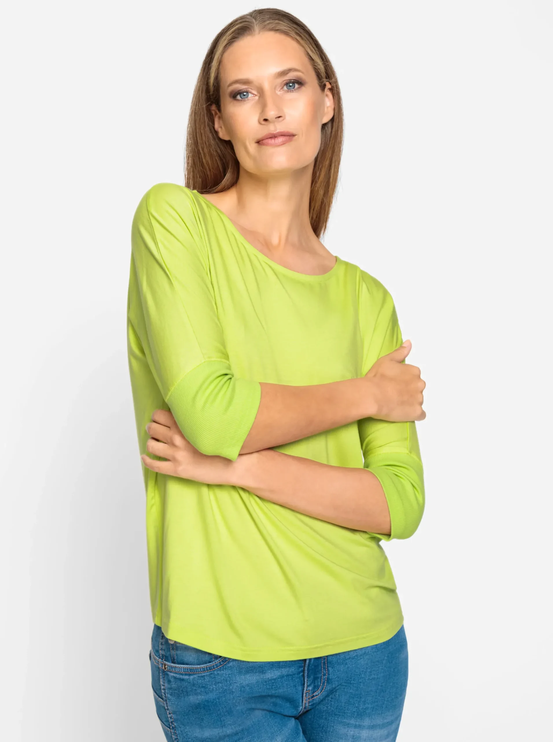 Shirts|heine 3/4-Arm-Shirt mit Fledermaus-Ärmeln limone