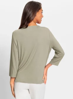 Shirts|heine 3/4-Arm-Shirt mit Kettenverzierung schlamm