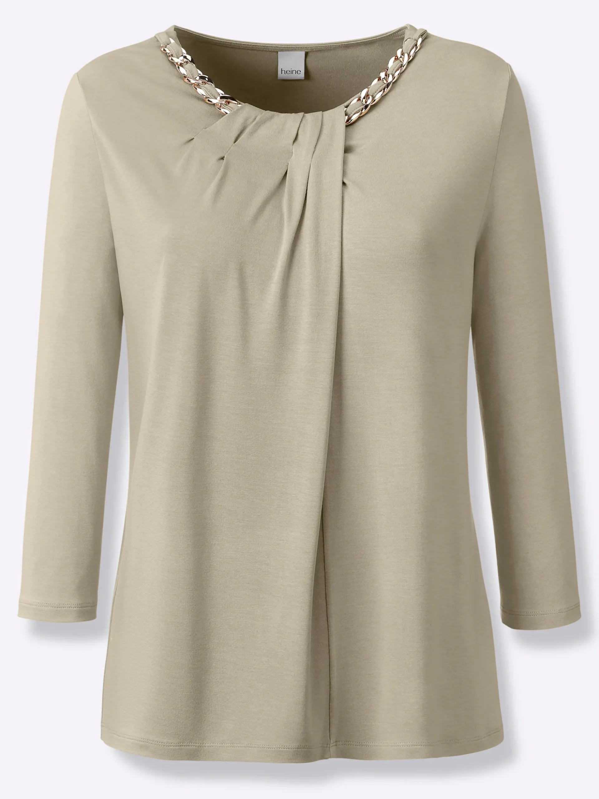 Shirts|heine 3/4-Arm-Shirt mit Kettenverzierung schlamm