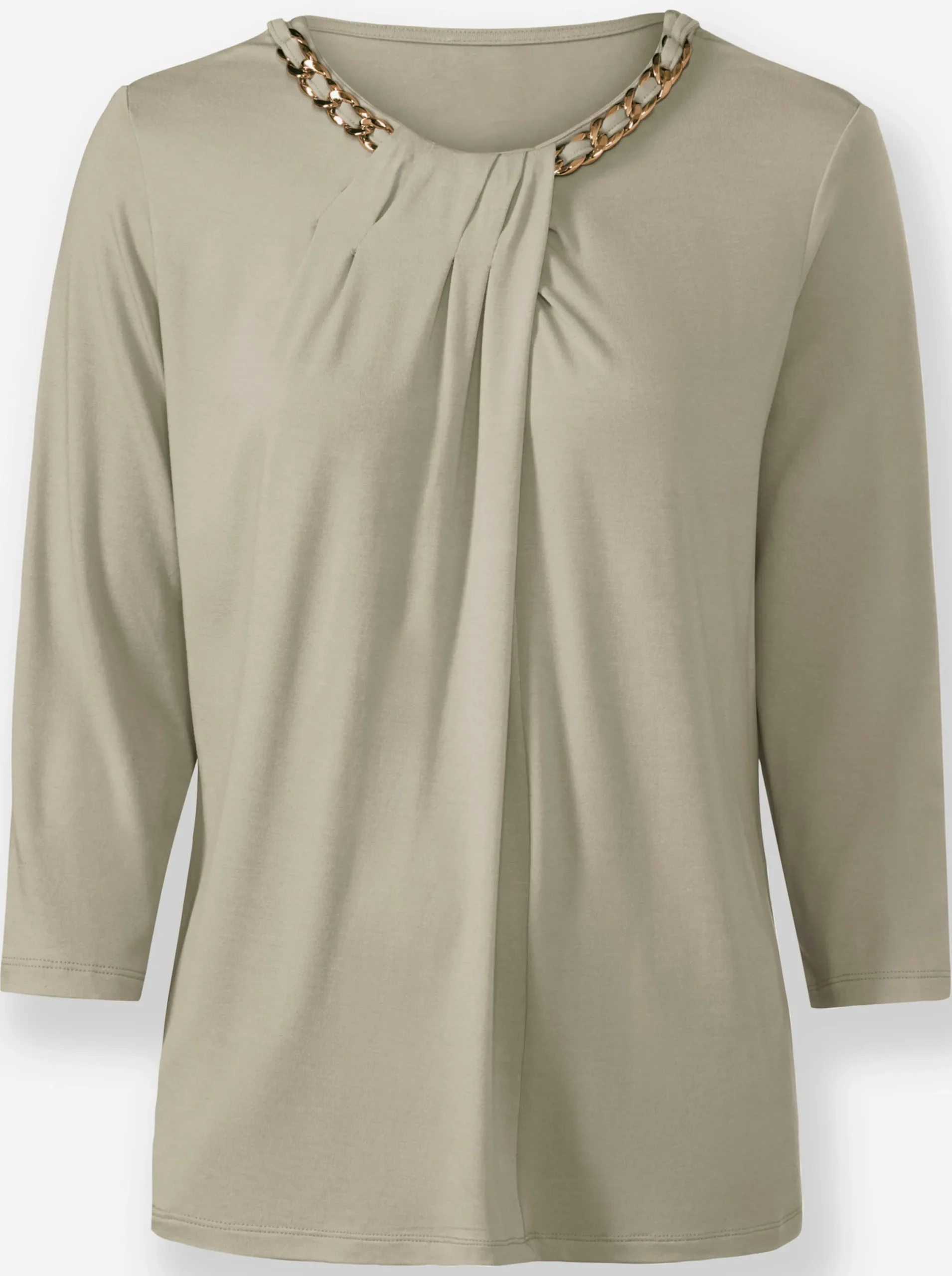 Shirts|heine 3/4-Arm-Shirt mit Kettenverzierung schlamm