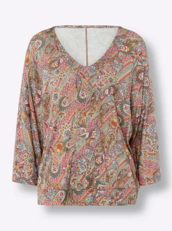 Shirts|heine 3/4-Arm-Shirt mit Paisley-Muster elfenbein-bleu-bedruckt