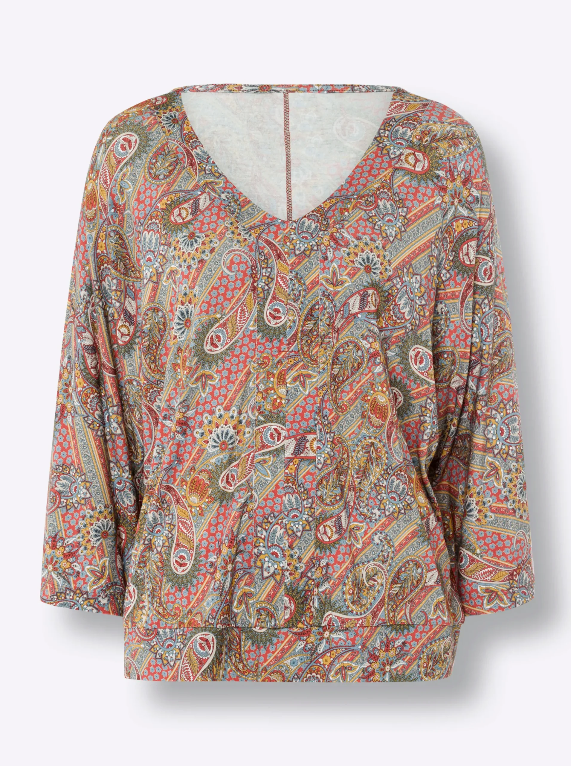 Shirts|heine 3/4-Arm-Shirt mit Paisley-Muster elfenbein-bleu-bedruckt