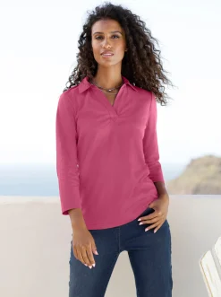 Shirts|heine 3/4-Arm-Shirt mit Polokragen erika