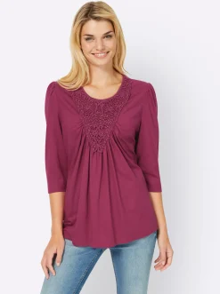 Shirts|heine 3/4-Arm-Shirt mit Raffungen fuchsia
