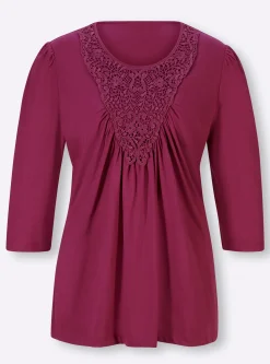 Shirts|heine 3/4-Arm-Shirt mit Raffungen fuchsia