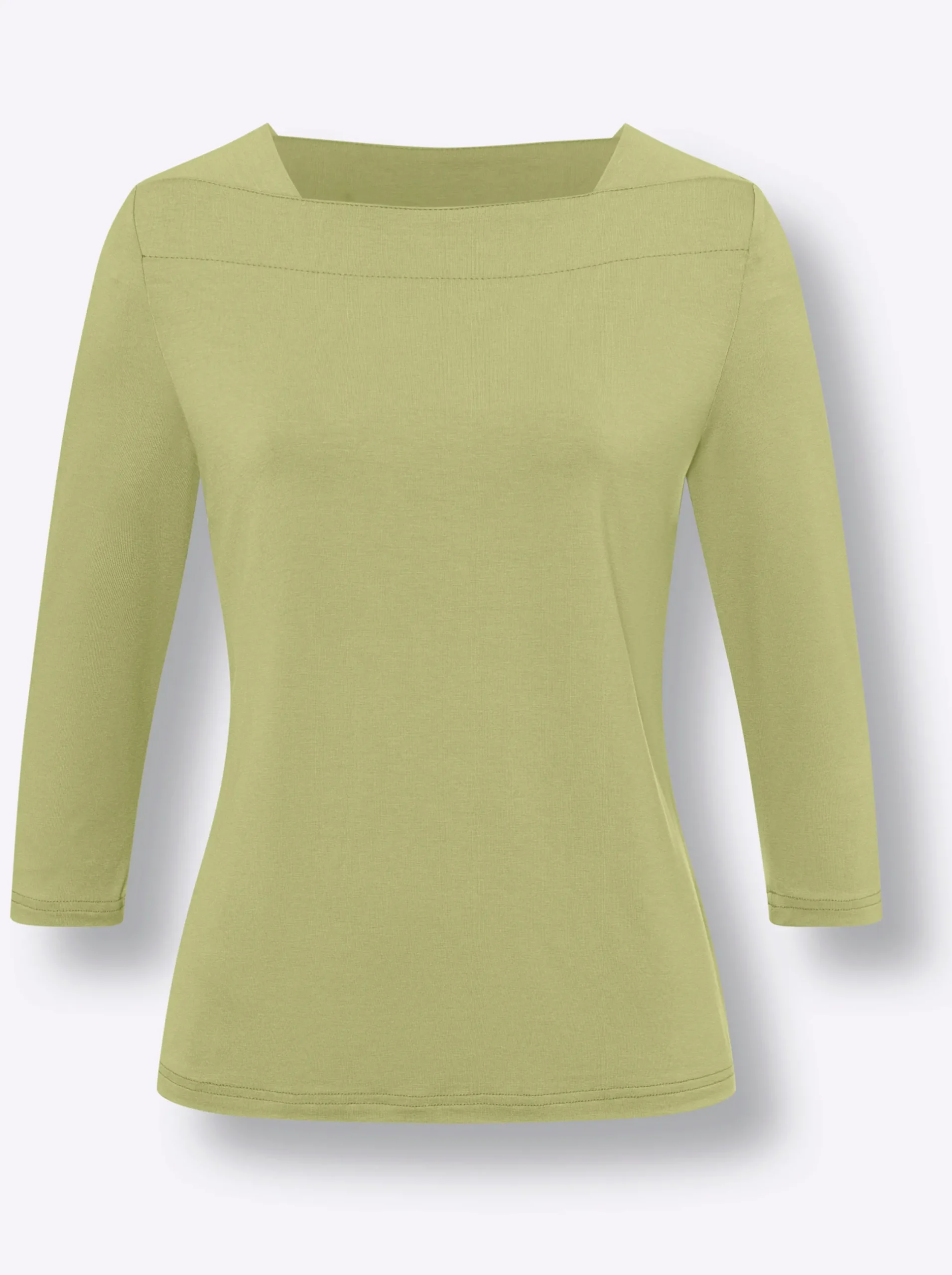 Shirts|heine 3/4-Arm-Shirt mit U-Boot-Ausschnitt lindgrün