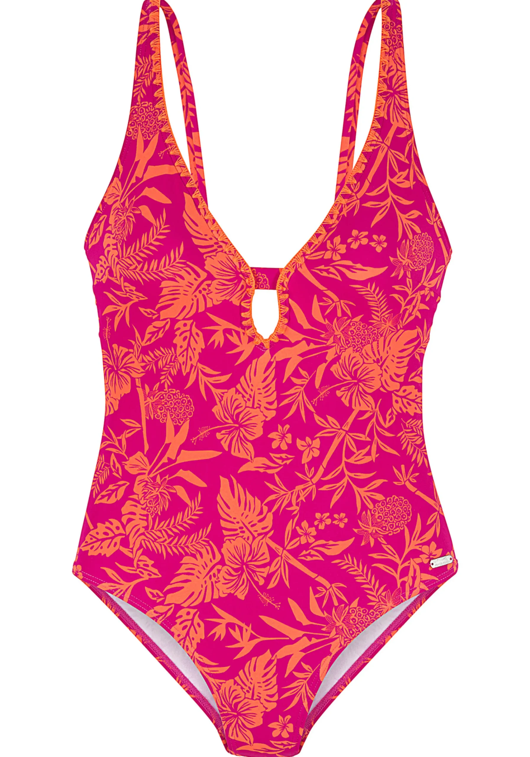 Badeanzüge|Venice Beach Badeanzug orange-pinkbedruckt