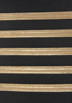 Badeanzüge|LASCANA Badeanzug schwarz-goldfarben