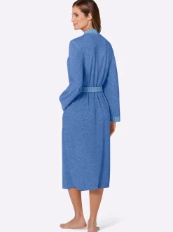 Nachtwäsche|Comtessa Bademantel blau