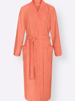 Nachtwäsche|Comtessa Bademantel apricot