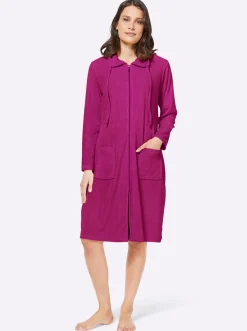 Nachtwäsche|Plantier Bademantel fuchsia