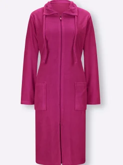 Nachtwäsche|Plantier Bademantel fuchsia