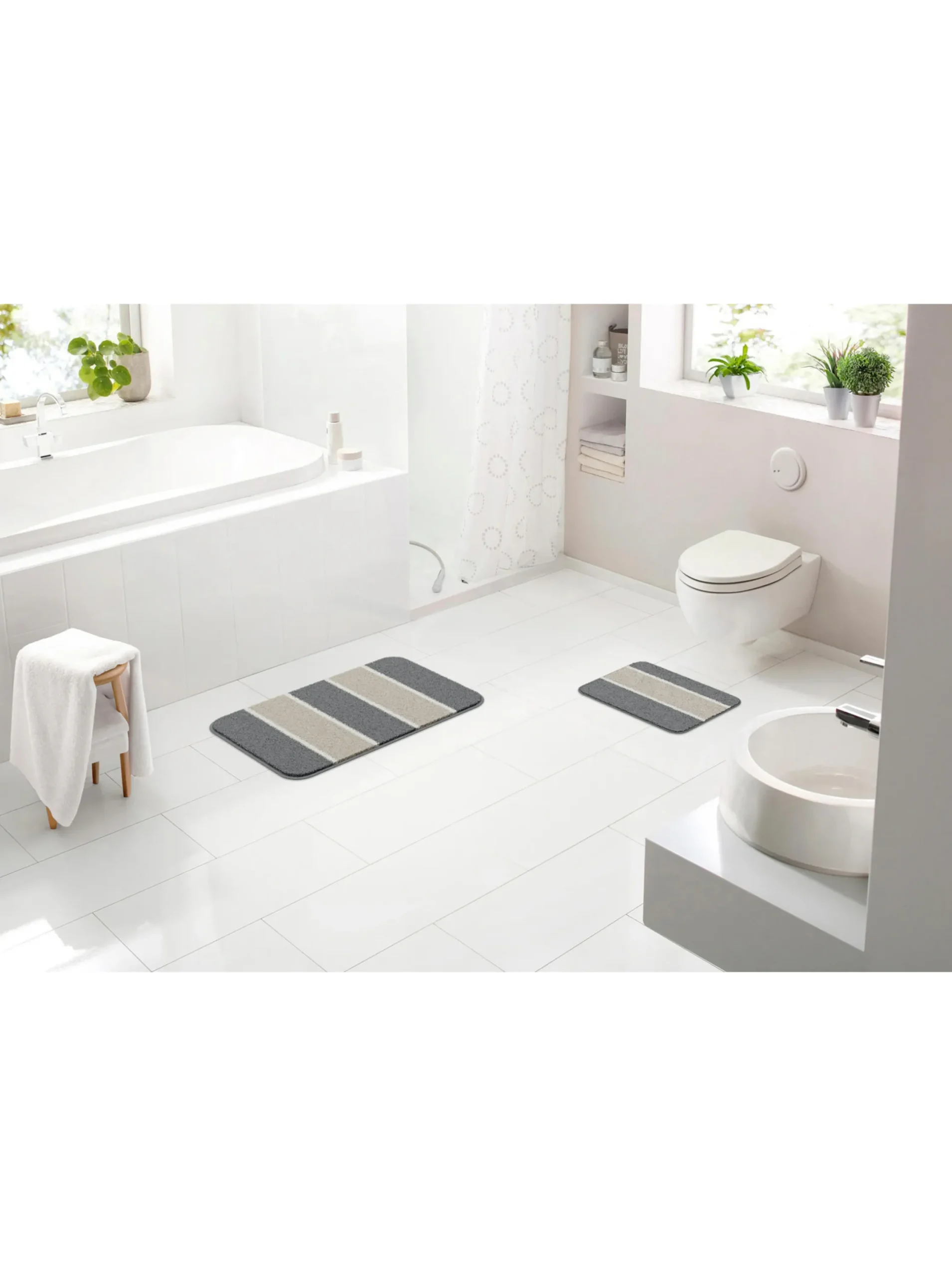 Badematten|Grund Badematte anthrazit
