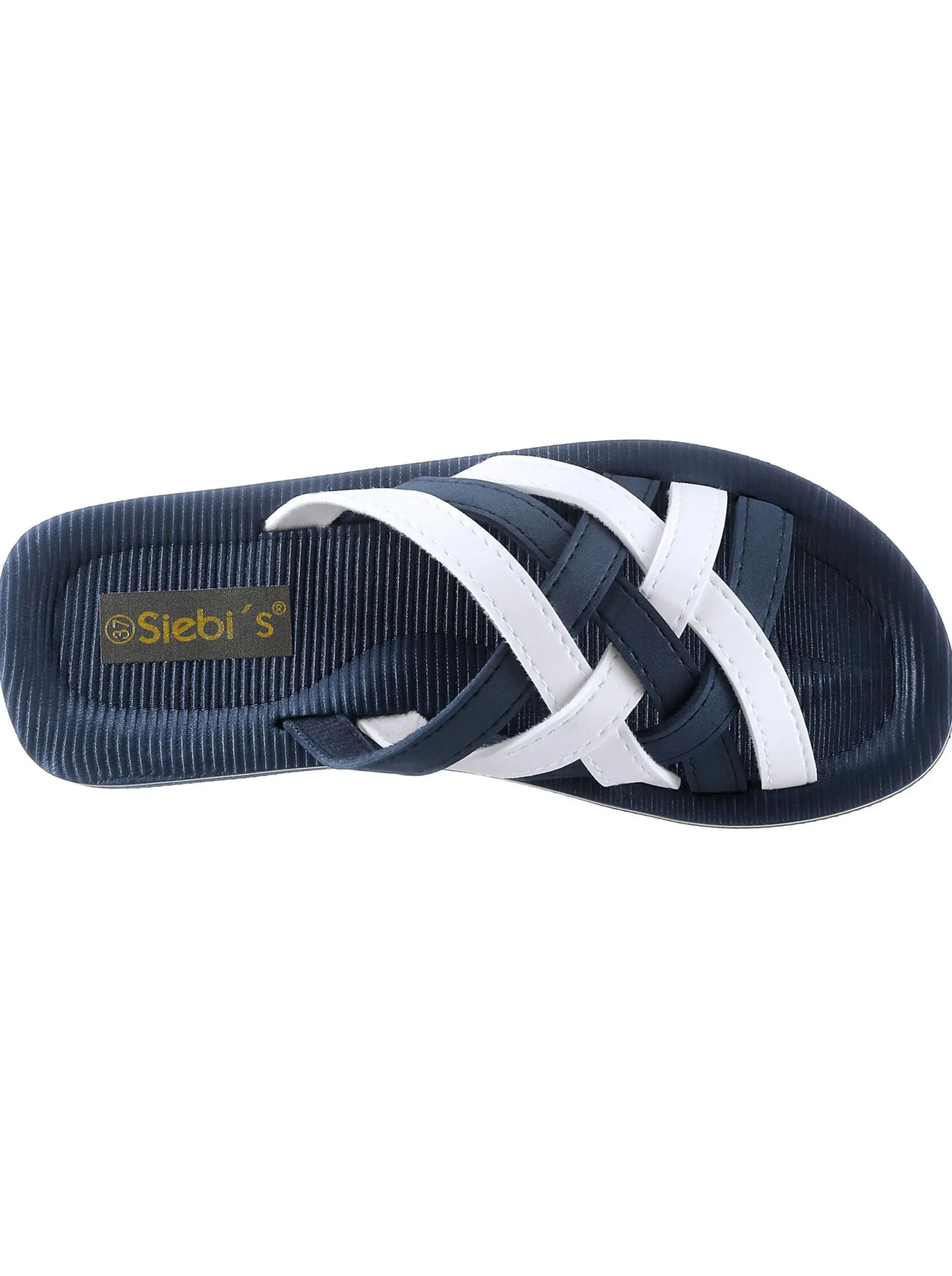 Pantoletten|Siebi´s Bade-Pantolette marine-weiß