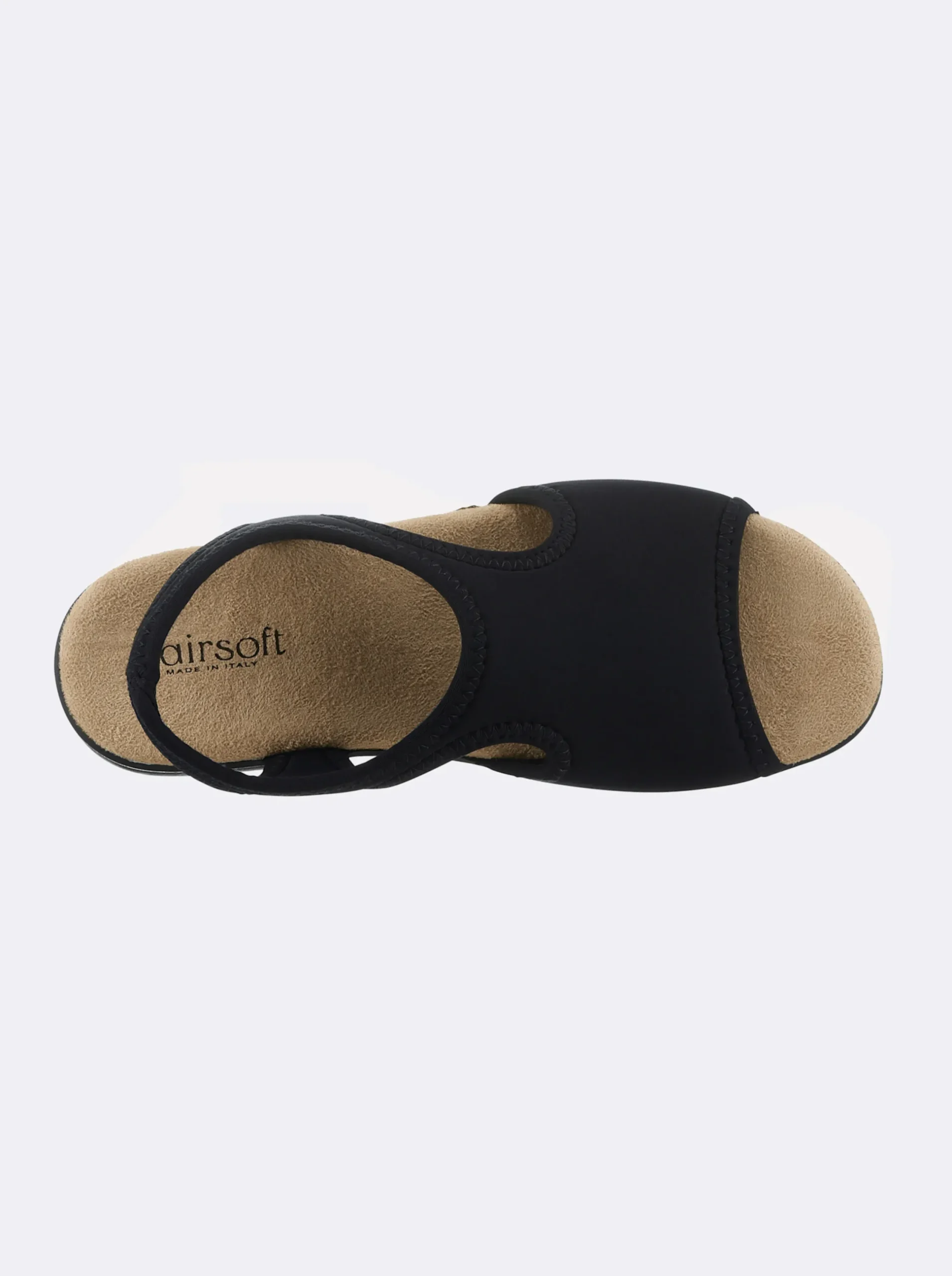 Sandalen & Sandaletten|airsoft modern+ Badesandale mit Gummizügen schwarz