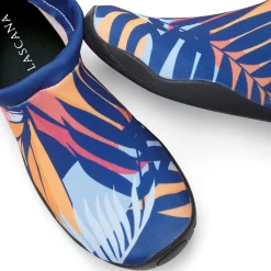 Mokassins & Slippers|LASCANA Badeschuh blau-orange