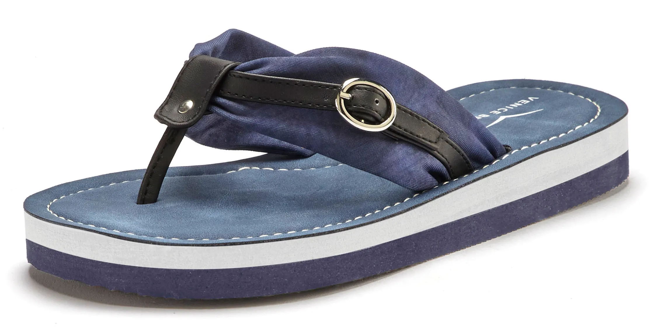Zehentrenner|Venice Beach Badezehentrenner blau-schwarz